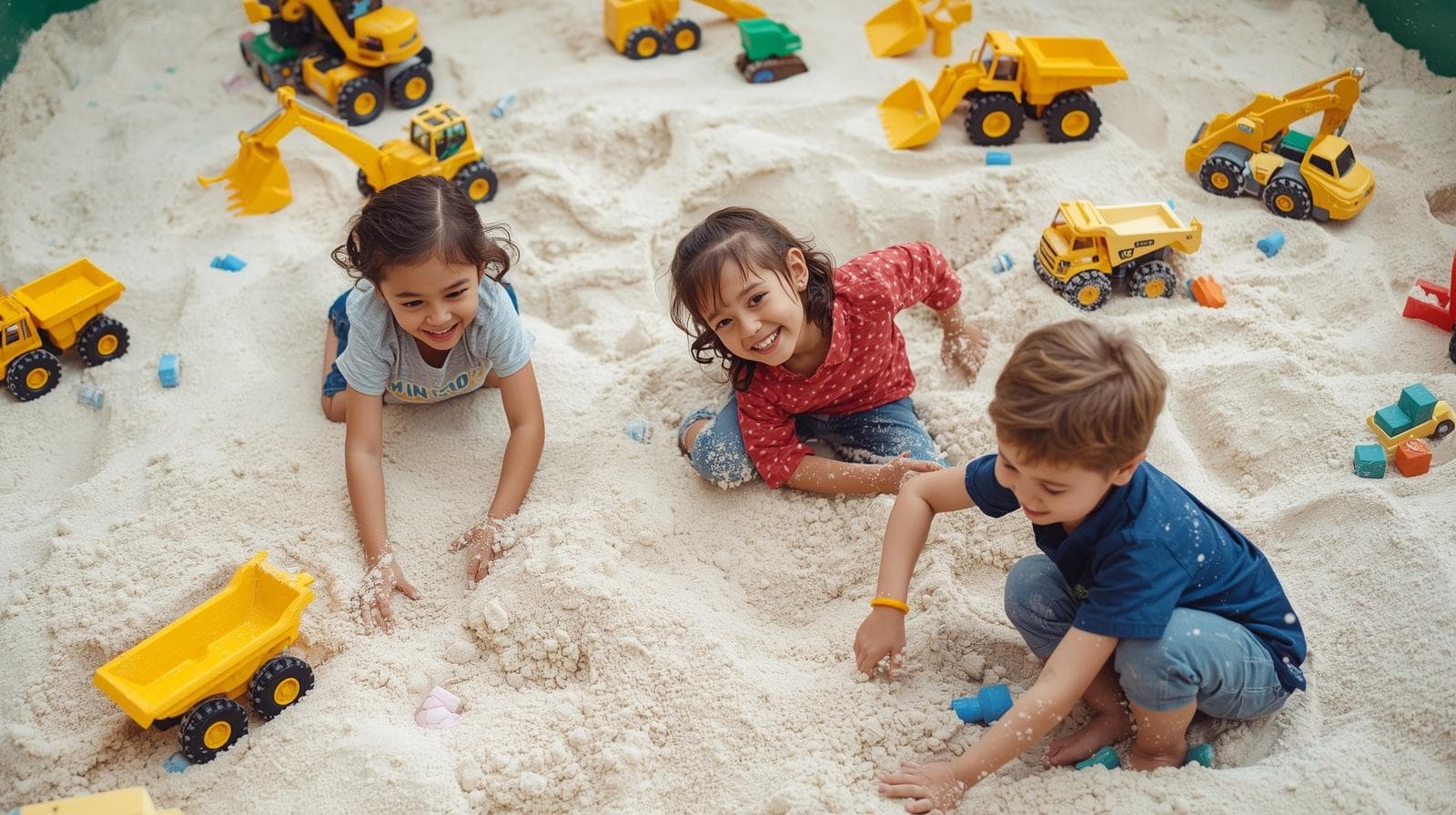 Kids playing in sand at Diggers Cove